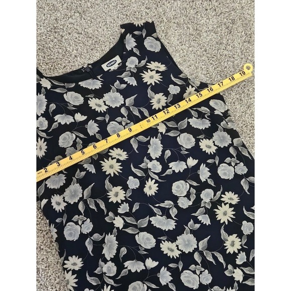 Old Navy Vintage Floral Maxi Dress Navy Blue Size 8 - Picture 4 of 7
